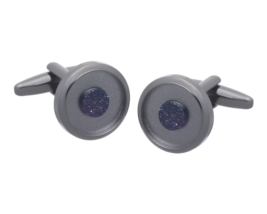 Stone Core Blue Goldstone Cufflinks