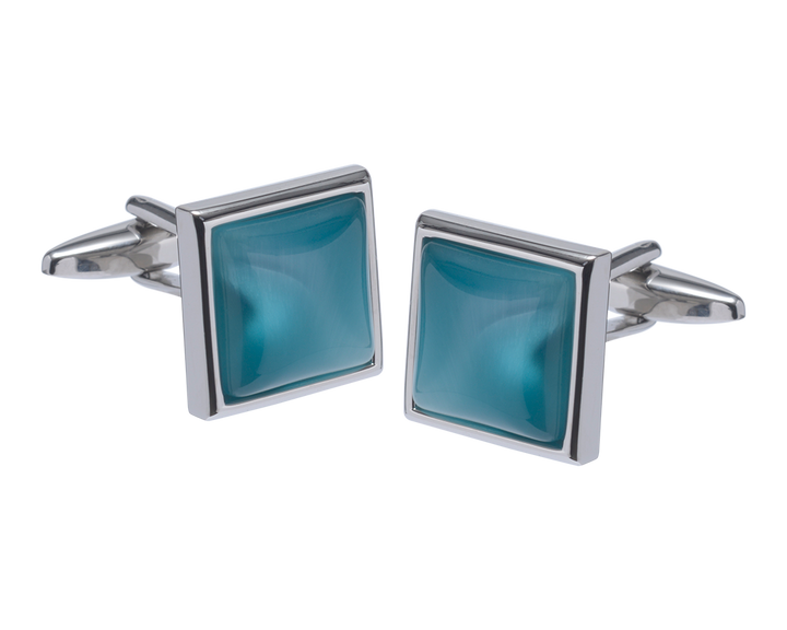 Lightening Turquoise Square Cufflinks