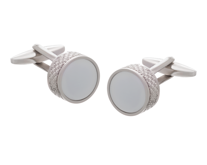 On The Edge' White Cufflinks